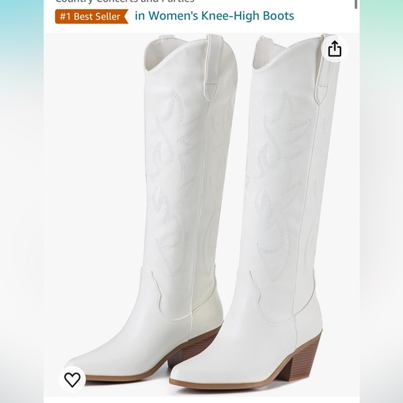 White Cowboy boots - Picture 3 of 4
